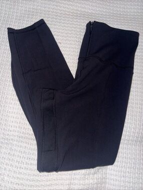 lululemon Align High Rise Black Leggings Zipper Front Pants size 10